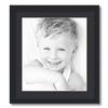 ArtToFrames 15x17 inch Satin Black Picture Frame with 2 Inch Single Black Mat, SingleMat-FRBW26079-15x17-89 view 1