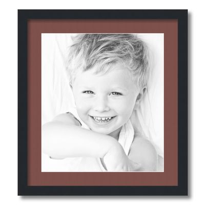 ArtToFrames 15x17 inch Satin Black Picture Frame with 2 Inch Single Brique Mat, SingleMat-FRBW26079-15x17-760