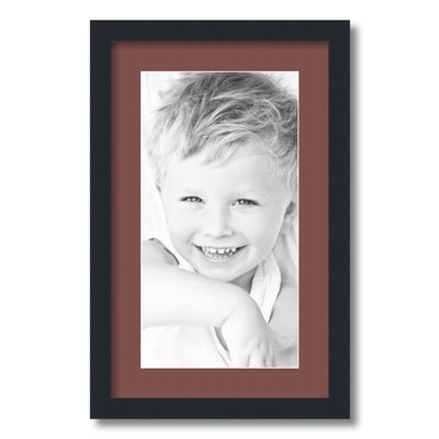 ArtToFrames 9x17 inch Satin Black Picture Frame with 2 Inch Single Brique Mat, SingleMat-FRBW26079-9x17-760