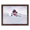 ArtToFrames 16x16 Inch Red Picture Frame, This 1.00 Inch Custom Wood Poster Frame is Brown - Comes with Foam Backing 3/16 inch and Regular Glass (FBPL0066-60823-YCHY-16x16) view 1