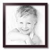 ArtToFrames 16x16 Inch Red Picture Frame, This 1.00 Inch Custom Wood Poster Frame is Brown - Comes with Foam Backing 3/16 inch and Regular Glass (FBPL0066-60823-YCHY-16x16) view 2