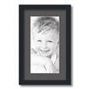 ArtToFrames 7x14 inch Satin Black Picture Frame with 2 Inch Single Charcoal Mat, SingleMat-FRBW26079-7x14-41 view 1