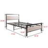 BOFENG Twin Bed Frame with Wood Headboard Farmhouse Bed,Heavy Duty Metal Platform Bed Frames No Box Spring Needed,Firm Mattress Foundation Steel Slat Support Easy Assembly(Natural Oak) view 2