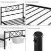 Yaheetech Twin XL Size Metal Platform Bed Frame with Simple Headboard and Footboard, Mattress Foundation for Under Bed Storage, Steel Slat Support, No Box Spring Needed, Easy Assembly, Black view 4