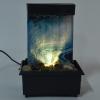 01 02 015 Tabletop Fountains, Desktop Water Fountain with LED Light Relaxation Indoor Fountain Ornament for Home Office Bedroom Decor, Housewarming Gift view 2