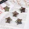 Cheungshing 5 Pcs Reiki Crystal Stars Polished Palm Worry Stone for Chakra Balance, DIY Jewelry Making, Meditation, Dragon Blood Stone view 2