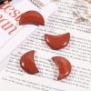 Cheungshing 5 Pcs Cresent Moon Reiki Crystal Polished Palm Worry Stone for Chakra Balance, DIY Jewelry Making, Meditation, Red Jasper view 2