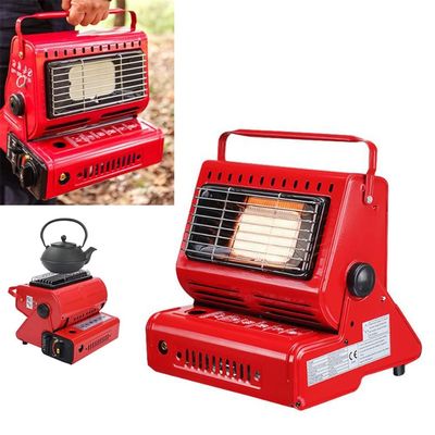 LKP Portable Outdoor Gas Heater, Black Portable Warming Heater For Outdoor Camping Caravans Hiking Tent Travel Heating, Lightweight, Compact Butane Stove(Red)