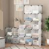 Aeitc 16 Storage Cubes -14x14 Cube, More Sturdy (add Wire Panel), DIY Clothes Organizer, Craft Cube Storage with Doors, Bookshelf Units, Toy Storage Cabinets view 1