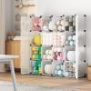 Aeitc 16 Storage Cubes -14x14 Cube, More Sturdy (add Wire Panel), DIY Clothes Organizer, Craft Cube Storage with Doors, Bookshelf Units, Toy Storage Cabinets view 3