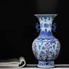 HTL Vases for Decor GraveDecoration Living Room Flower Arrangement Antique Blue and White Porcelain Ears Classical Decoration 49 * 27cm for Flowers view 4