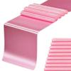 Satin Pink Table Runners 10 Pack, 12 x 108 Inches Long, 100% Polyester, for Wedding Party Gender Reveal Birthday Table Restaurant Decor view 1