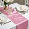 Satin Pink Table Runners 10 Pack, 12 x 108 Inches Long, 100% Polyester, for Wedding Party Gender Reveal Birthday Table Restaurant Decor view 2