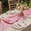 Satin Pink Table Runners 10 Pack, 12 x 108 Inches Long, 100% Polyester, for Wedding Party Gender Reveal Birthday Table Restaurant Decor view 3
