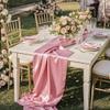 Satin Pink Table Runners 10 Pack, 12 x 108 Inches Long, 100% Polyester, for Wedding Party Gender Reveal Birthday Table Restaurant Decor view 4