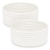 ABenkle 2 Pack Small Baskets, Cotton Rope Woven Basket, Cute Mini Tiny Storage Baskets, Decorative Boho Basket for Nursery Living Room Bedroom Shelf, Empty Gift Baskets for Mother's Day - White view 1