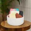 ABenkle 2 Pack Small Baskets, Cotton Rope Woven Basket, Cute Mini Tiny Storage Baskets, Decorative Boho Basket for Nursery Living Room Bedroom Shelf, Empty Gift Baskets for Mother's Day - White view 3