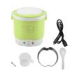 1L Mini Rice Cooker 12V Electric Lunch Box - Portable Travel Multifunctional Food Steamer for Car, Camping (Green) view 1