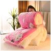 BDMFJY Super Warm Lamb Velvet Fabric Winter Quilt Blanket, Thickened Warm Breathable Cashmere Fiber Filled Core Double- Sided Quilt for Cold Weather,E,180x220cm3kg view 1