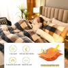BDMFJY Super Warm Lamb Velvet Fabric Winter Quilt Blanket, Thickened Warm Breathable Cashmere Fiber Filled Core Double- Sided Quilt for Cold Weather,E,180x220cm3kg view 2