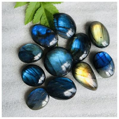 ZTBH Natural Meditation Crystal 1pc Natural Blue Labradorite, Glowing Moonstone, Crystal, Home Ornament Crystal Stone (Color : 5pcs, Size : 3-4cm)
