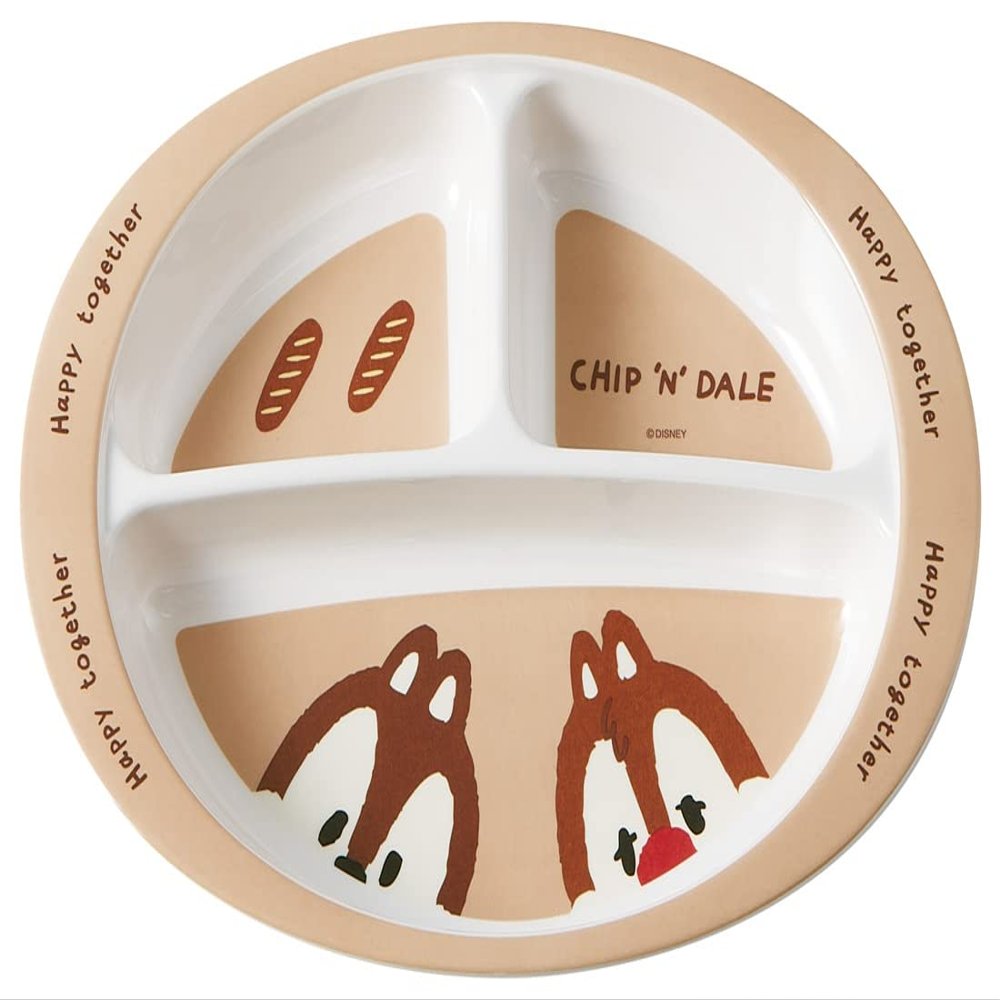 Skater M370-A Children's Plate, Melamine Lunch Plate, Disney Chip & Dale Petit Flake, 25.4 fl oz (750 ml)