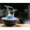 YKHB Tabletop Fountain Tabletop Fountain Ceramic Glass Desktop Fountain Humidifier Feng Shui Water Fountain Lucky Office Decoration 10.63 Inches Best Gift view 3
