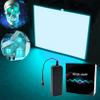 Flexible Led Panel,Electroluminescent Panel Sheet EL Tape Cuttable Soft for Mask Eye Cosplay Party Decor DIY-Continuous/Slow Flash/Fast Strobe 10x10cm (lightblue, 10x10) view 1