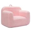 ALIMORDEN Kids Ultra-Soft Snuggle Foam Filled Chair, Toddler Cuddly Sherpa Reading Couch for Boys and Girls, Pink view 1