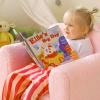 ALIMORDEN Kids Ultra-Soft Snuggle Foam Filled Chair, Toddler Cuddly Sherpa Reading Couch for Boys and Girls, Pink view 2