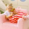 ALIMORDEN Kids Ultra-Soft Snuggle Foam Filled Chair, Toddler Cuddly Sherpa Reading Couch for Boys and Girls, Pink view 4