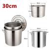 MNSSRN Filter Insulation Wine Barrel, Stainless Steel Thickened with Filter Barrel, Brine Barrel, Soup Barrel, Gas Stove General,Hanging,30cm view 2
