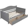 Harper & Bright Designs Twin Daybed with Storage Drawers, Woooden Twin Bed Frame with Drawers, Sofa Bed Twin Bed for Bedroom Living Room, No Box Spring Needed  Gray view 4