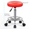 ilifehome Drafting Stool Bar Stool with Wheels, Adjustable Swivel Barstools Backless for Kitchen Counter, Work Stool SPA Barber Stool, Black/White/Blue/Orange/Red(seat Height 47-62cm) view 2