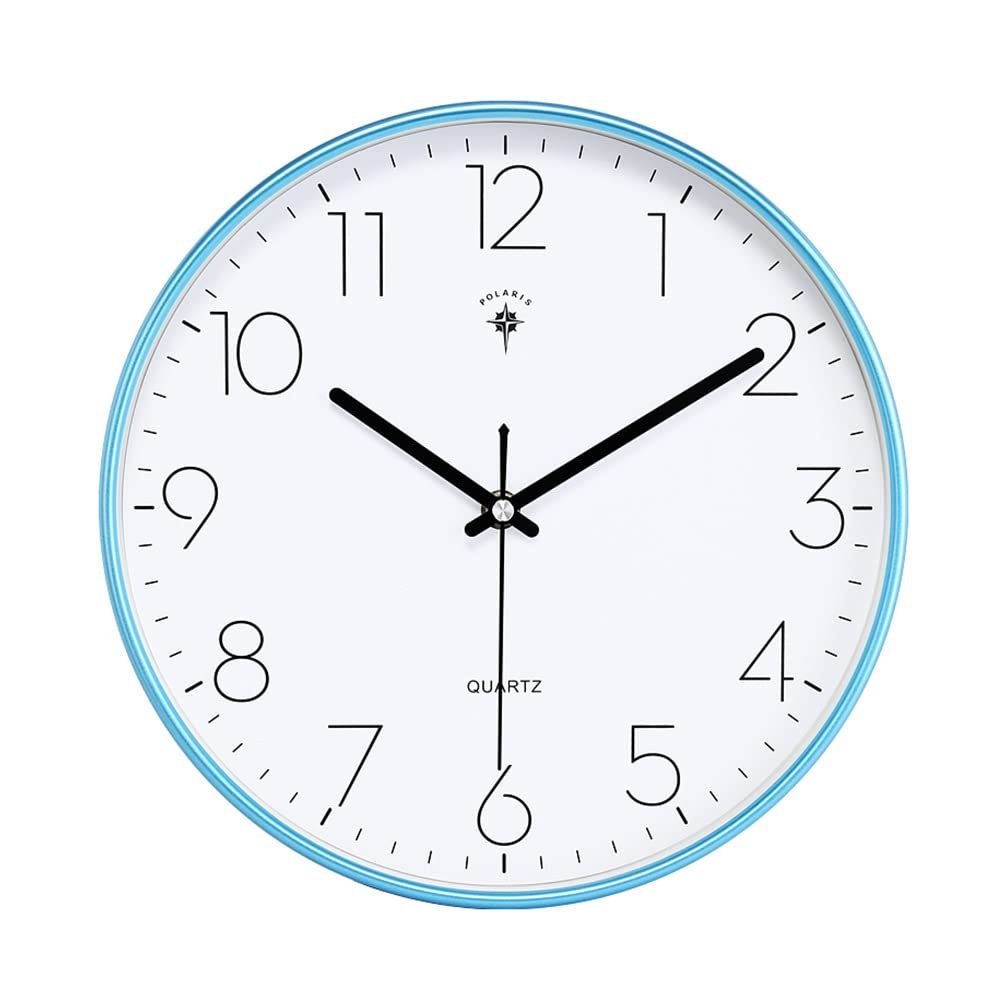 BcofoA Nordic Wall Clock Living Room Clock Creative Modern Minimalist Wall Watch Clock Wall Fashion Quartz Clock Home 15 inches (Color : Light Blue)