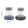Steel Dish Scrubber Dispensing Steel Brush Storage Set Dispensing Palm Brush Storage Set for Pot Pan Sink view 2