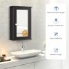 Dual-use, Wall Mount Mirror w/Adjustable Shelf, Vanity Storage Bathroom, Living Room or Entryway Medicine Cabinets, Small, Coffee view 4