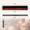 EROMMY 100 inch Electric Fireplace Inserts, Recessed and Wall Mounted Fireplace Silence Linear Fireplace with Timer, Remote Control, Overheating Protection, 9 Colors Adjustable LED Flame, 750/1500W view 2
