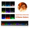 EROMMY 100 inch Electric Fireplace Inserts, Recessed and Wall Mounted Fireplace Silence Linear Fireplace with Timer, Remote Control, Overheating Protection, 9 Colors Adjustable LED Flame, 750/1500W view 3