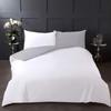 Premium 3 Piece Duvet Cover Set - Full Size Duvet Cover with Zipper & Corner Ties 100% Egyptian Cotton All Season Reversible Warm & Cooling Duvet Covers Full(88x88), Silver/White view 4