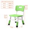Adjustable Kid Chairs Indoor 3 Level Adjustable Suitable for Children Age 2-6. Maximum Load-Bearing 220LBS Suitable for Family Classroom and Nursery Child Seat Set (2-Pack-Green) view 2