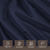 Grand King Size 4-Piece Sheet Set - Hotel Luxury 400-Thread-Count Egyptian Cotton Extra Soft Bed Sheets - Deep Pocket fits up to 18-21 inch Mattress (Stripe, Navy Blue) view 4