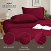 Grand King Size 4-Piece Sheet Set - Hotel Luxury 400-Thread-Count Egyptian Cotton Extra Soft Bed Sheets - Deep Pocket fits up to 18-21 inch Mattress (Solid, Burgundy) view 3