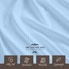 Grand King Size 4-Piece Sheet Set - Hotel Luxury 400-Thread-Count Egyptian Cotton Extra Soft Bed Sheets - Deep Pocket fits up to 18-21 inch Mattress (Stripe, Light Blue) view 4