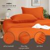 Alaska King Size 4-Piece Sheet Set - Hotel Luxury 400-Thread-Count Egyptian Cotton Extra Soft Bed Sheets - Deep Pocket fits up to 18-21 inch Mattress (Solid, Orange) view 3