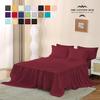Grand King Size 4-Piece Sheet Set - Hotel Luxury 400-Thread-Count Egyptian Cotton Extra Soft Bed Sheets - Deep Pocket fits up to 18-21 inch Mattress (Stripe, Burgundy) view 2
