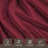 Grand King Size 4-Piece Sheet Set - Hotel Luxury 400-Thread-Count Egyptian Cotton Extra Soft Bed Sheets - Deep Pocket fits up to 18-21 inch Mattress (Stripe, Burgundy) view 4