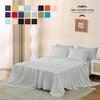 Alaska King Size 4-Piece Sheet Set - Hotel Luxury 400-Thread-Count Egyptian Cotton Extra Soft Bed Sheets - Deep Pocket fits up to 18-21 inch Mattress (Stripe, Silver Grey) view 2