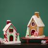 Northlight 11" White and Red Peppermint Candy House Christmas Decoration view 2