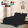 Alaska King Size 4-Piece Sheet Set - Hotel Luxury 400-Thread-Count Egyptian Cotton Extra Soft Bed Sheets - Deep Pocket fits up to 18-21 inch Mattress (Stripe, Black) view 2